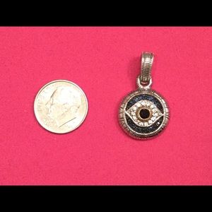 Judith Ripka 18K & Silver Evil Eye Pendant